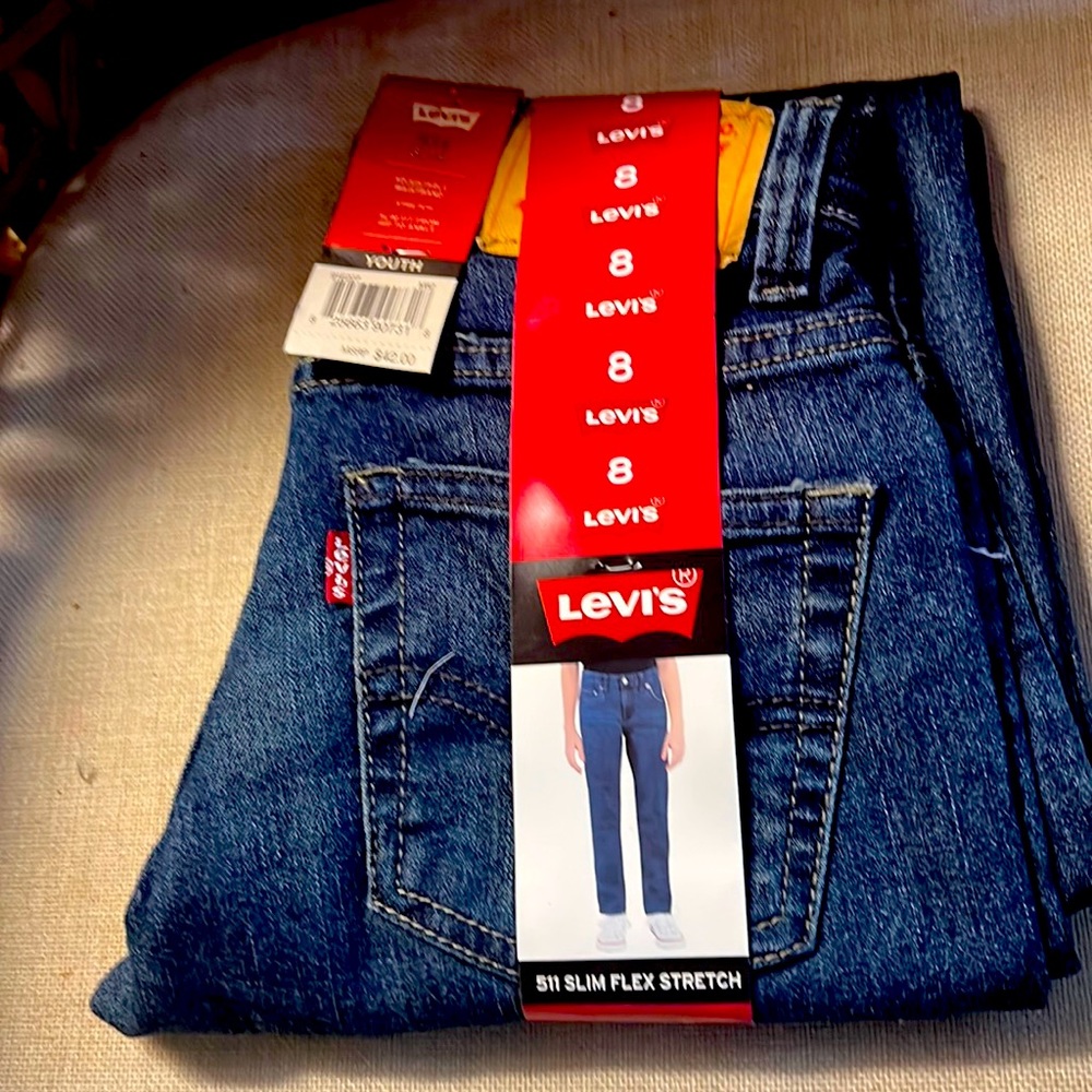 New Levis 511 Boys Jeans 8 Slim $42 NWT